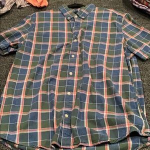 Gap Plaid Button Down Short Sleeved Shirt